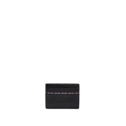 Marcia black leather card holder