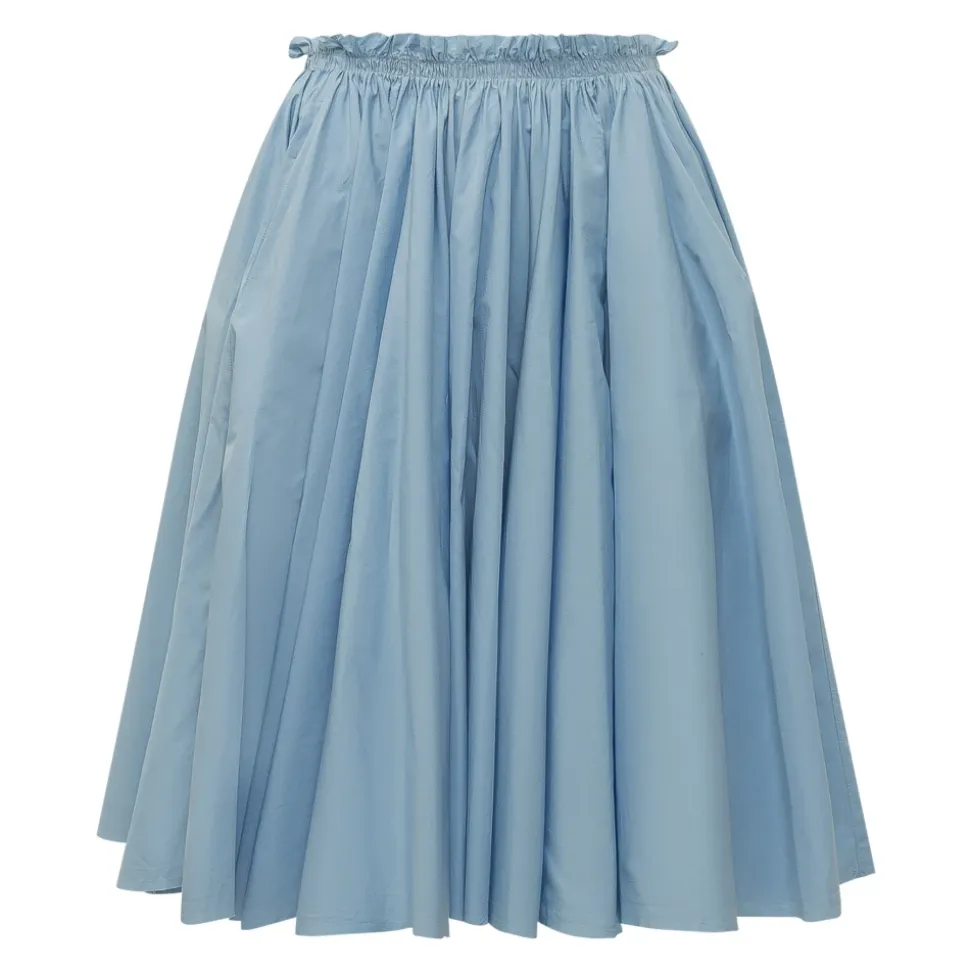 Midi A-line Skirt