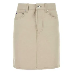 Mini-jupe en denim sable