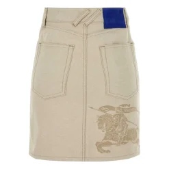 Mini-jupe en denim sable
