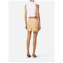 Mini-jupe en gabardine de coton avec poches cargo