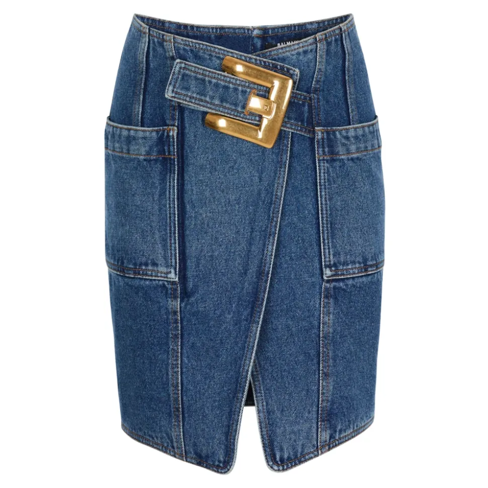 Mini-jupe en jean avec ceinture