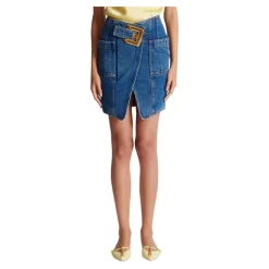 Mini-jupe en jean avec ceinture