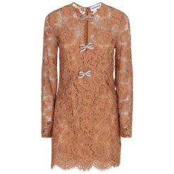 Mini-robe en dentelle avec nœuds