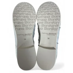 Mocassins Argent Slip-On en Cuir Brossé