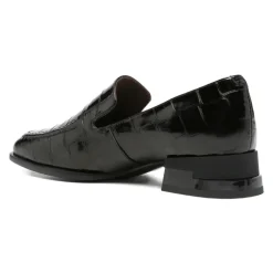 Mocassins à bout carré effet croco