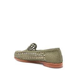 Mocassins en cuir tissé