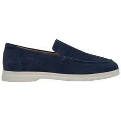 Mocassins en Velours Bleu Marine Naturel pour Femmes