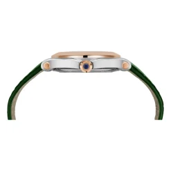 Montre Happy Sport Quartz avec Cadran Vert et Diamants Flottants