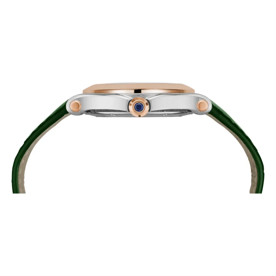 Montre Happy Sport Quartz avec Cadran Vert et Diamants Flottants