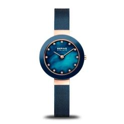 Montre Or Rose Bleu Swarovski