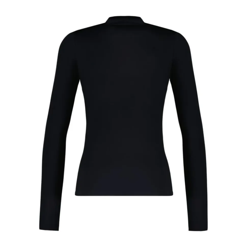 Moon Logo Strass Jersey Highneck Top