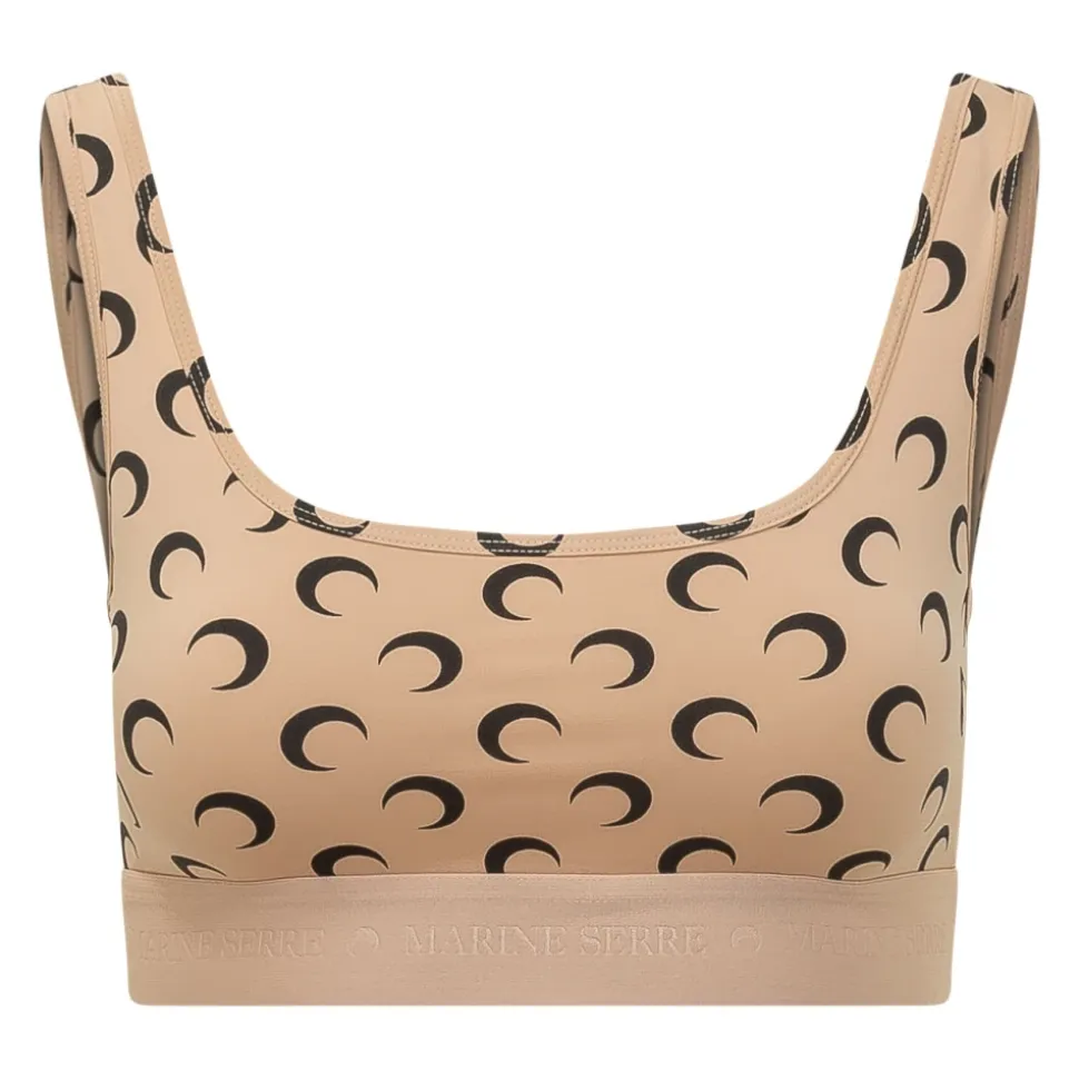 Moon Printed Jersey Sports Bra