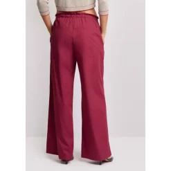 Pantalon ample en coton à taille élastique