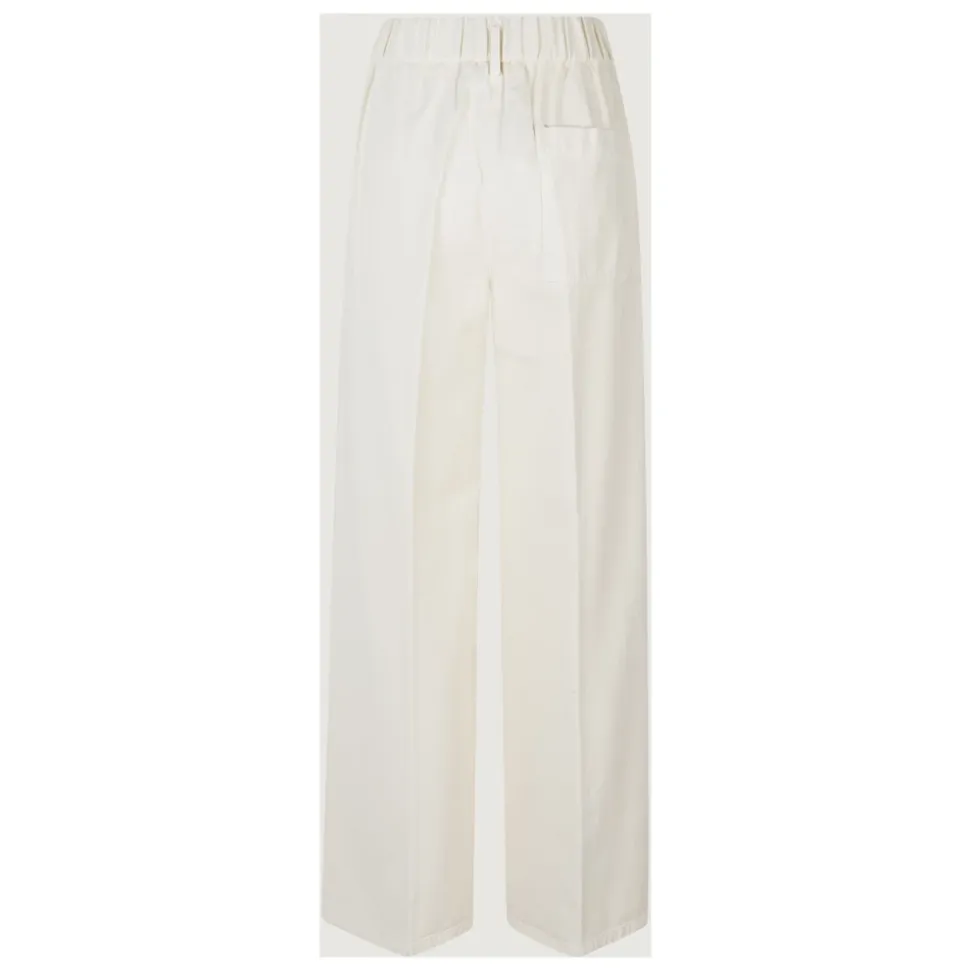 Pantalon ample en sergé de coton fluide