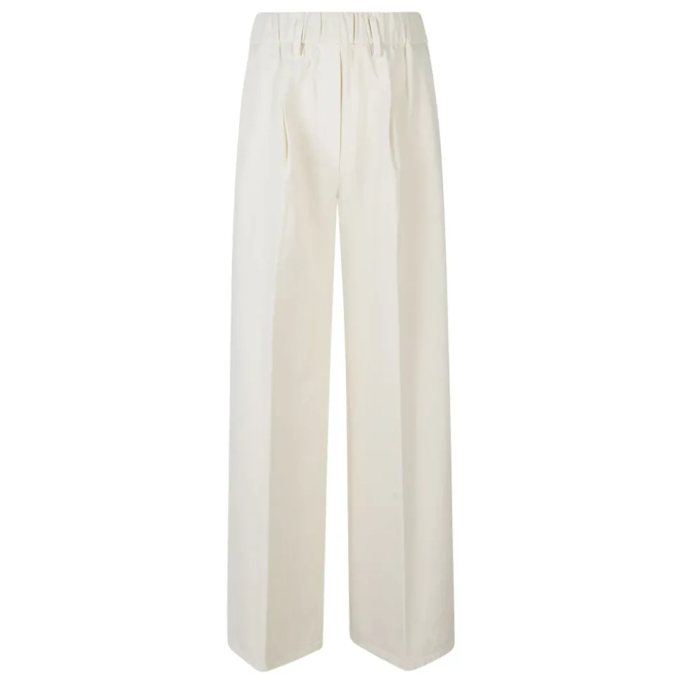 Pantalon ample en sergé de coton fluide