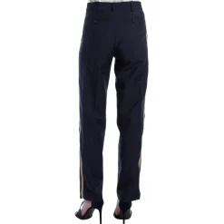 Pantalon droit sur mesure avec bande latérale décorative