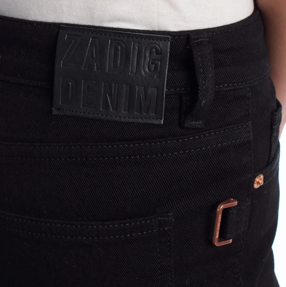 Pantalon en Denim Droit Classique