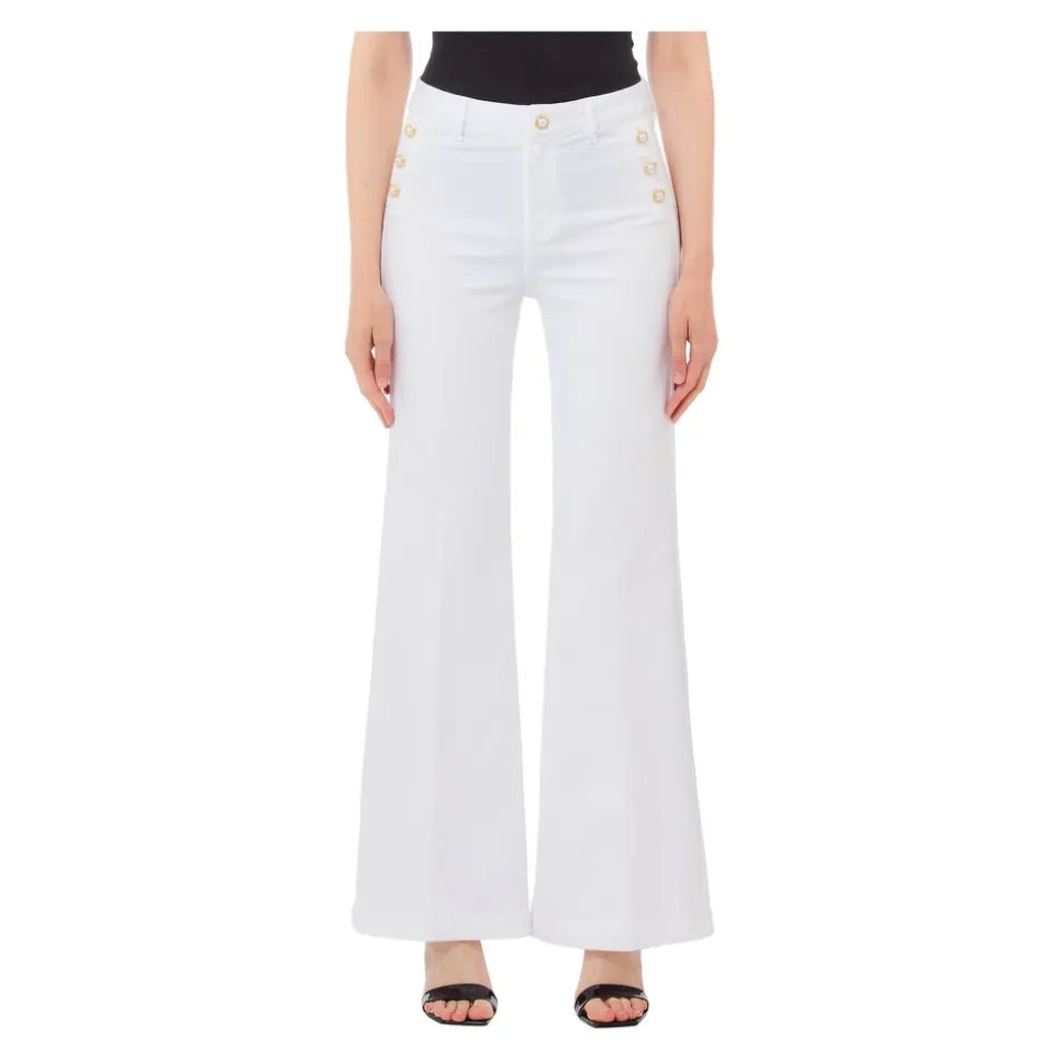 Pantalon Femme Large à Boutons