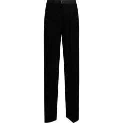 Pantalon Fluide Velours Côtelé Taille Haute
