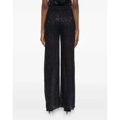 Pantalon Large Rayé en Jersey