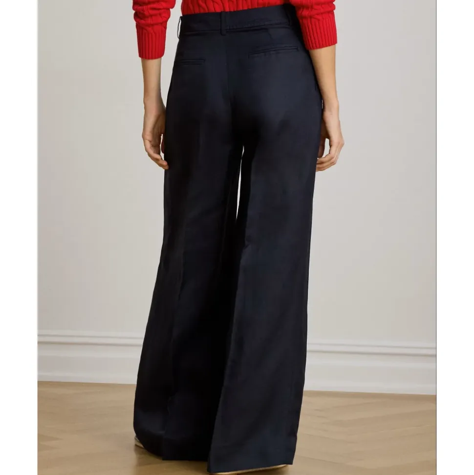 Pantalon large tissé
