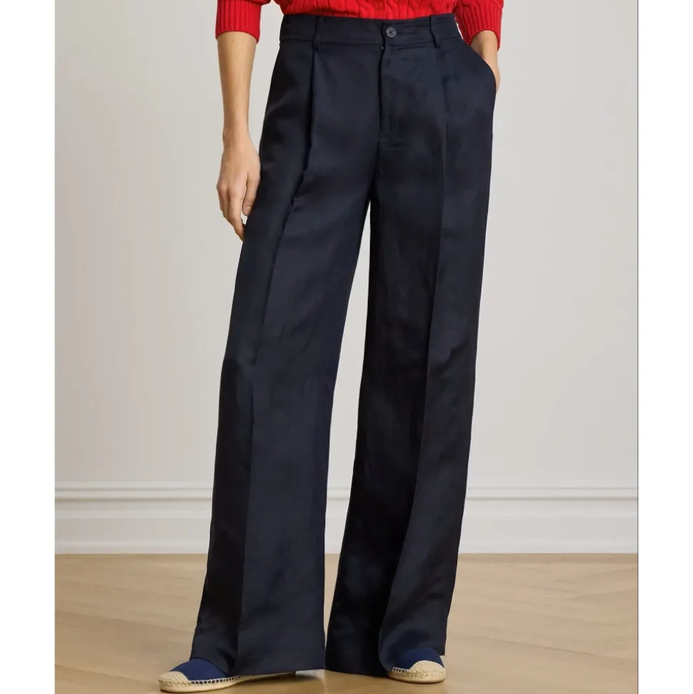 Pantalon large tissé