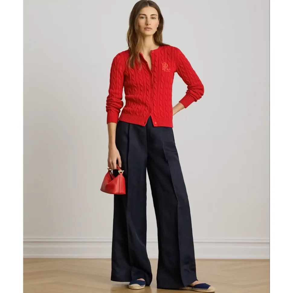 Pantalon large tissé