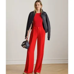Pantalon Tailleur Plissé en Georgette