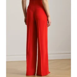 Pantalon Tailleur Plissé en Georgette