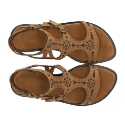 Paprika Studs Flat Sandal