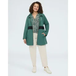 Parka avec bande contrastante