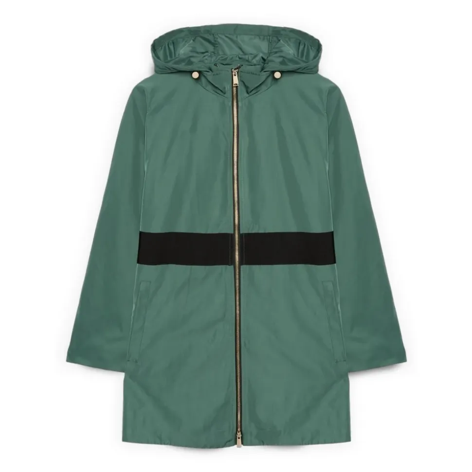 Parka avec bande contrastante