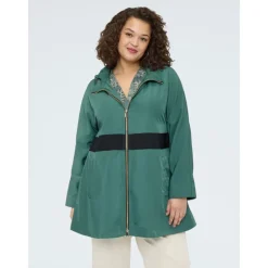 Parka avec bande contrastante