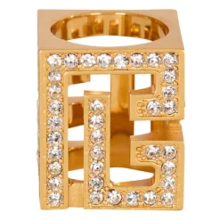 PB 3D Rhinestone Cube Ring