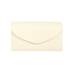 Pochette en cuir boutonnée avec bandoulière amovible