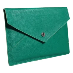 Pochette en Cuir Vert Portefeuille Étui Tablette