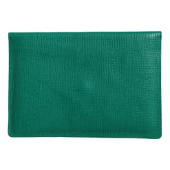 Pochette en Cuir Vert Portefeuille Étui Tablette