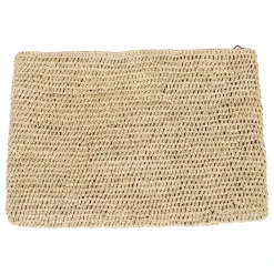 Pochette en raphia et crochet avec bandoulière