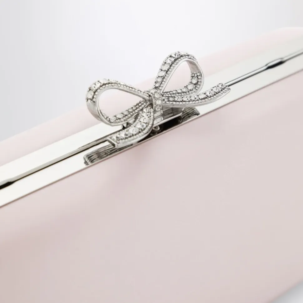 Pochette en satin avec en cristal