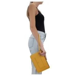 Pochette Femme en Cuir avec Fermeture Éclair