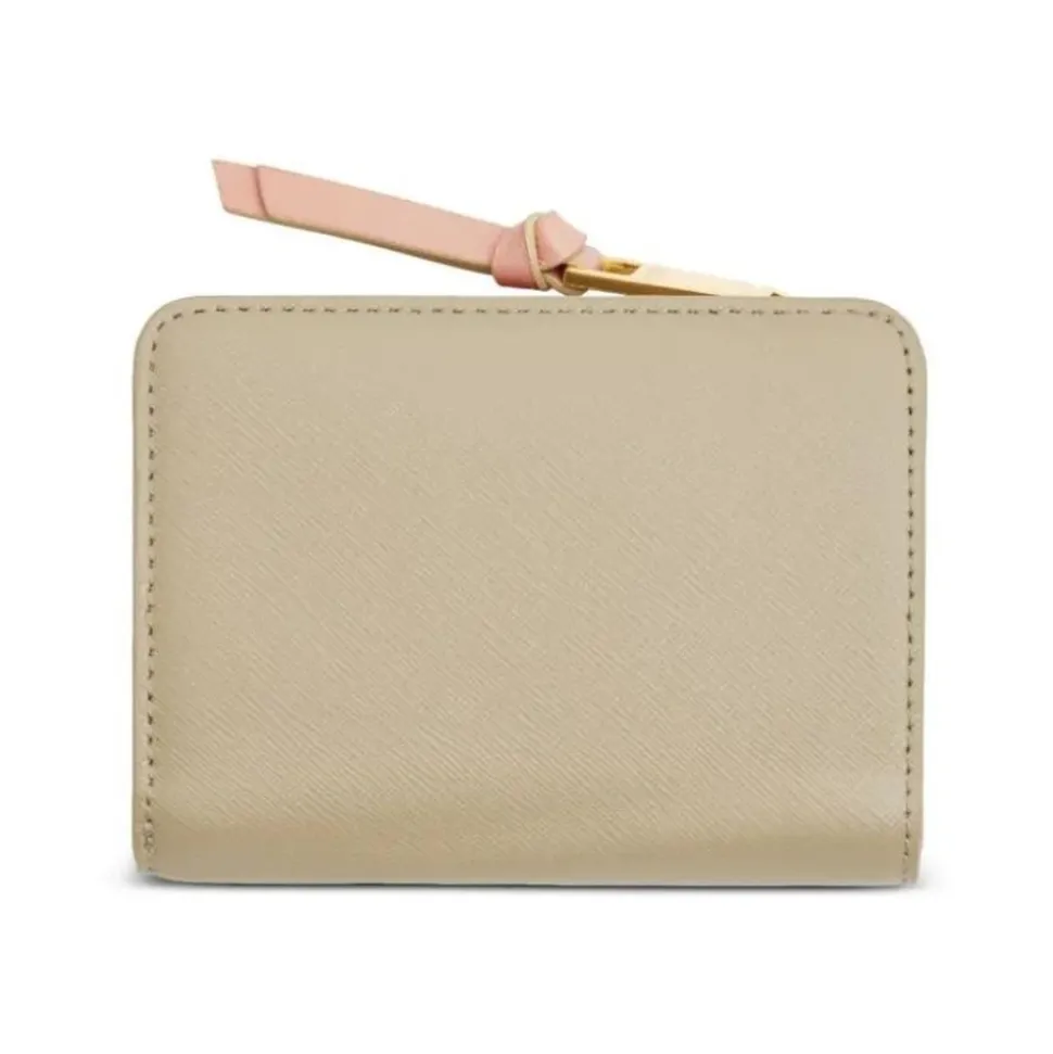 Pochette Zippée en Cuir Saffiano