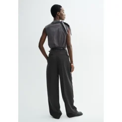 Pomi Pantalon Large en Laine Légère