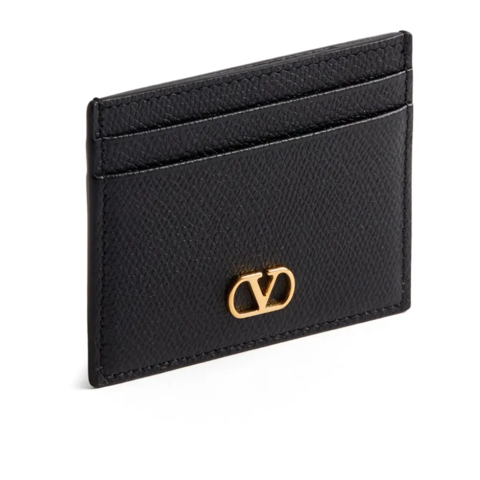 Porte-cartes à fermeture éclair Vlogo noir