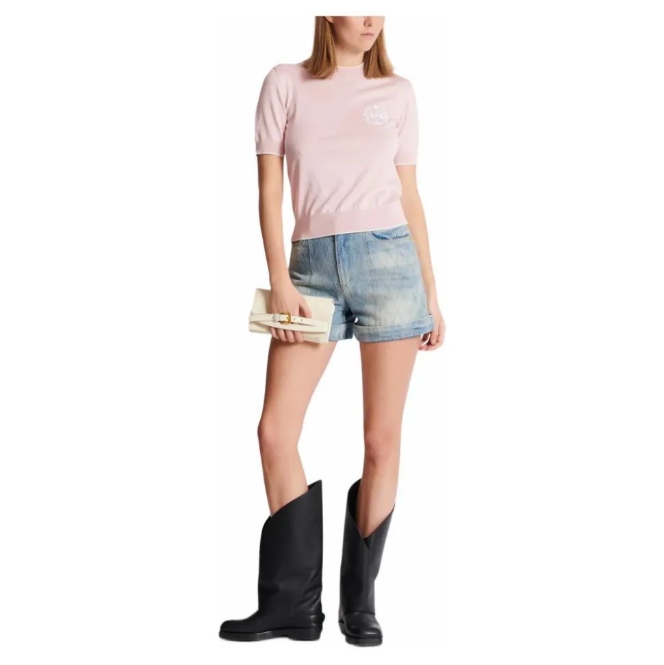 Portefeuille avec chaîne Shuffle en cuir froissé