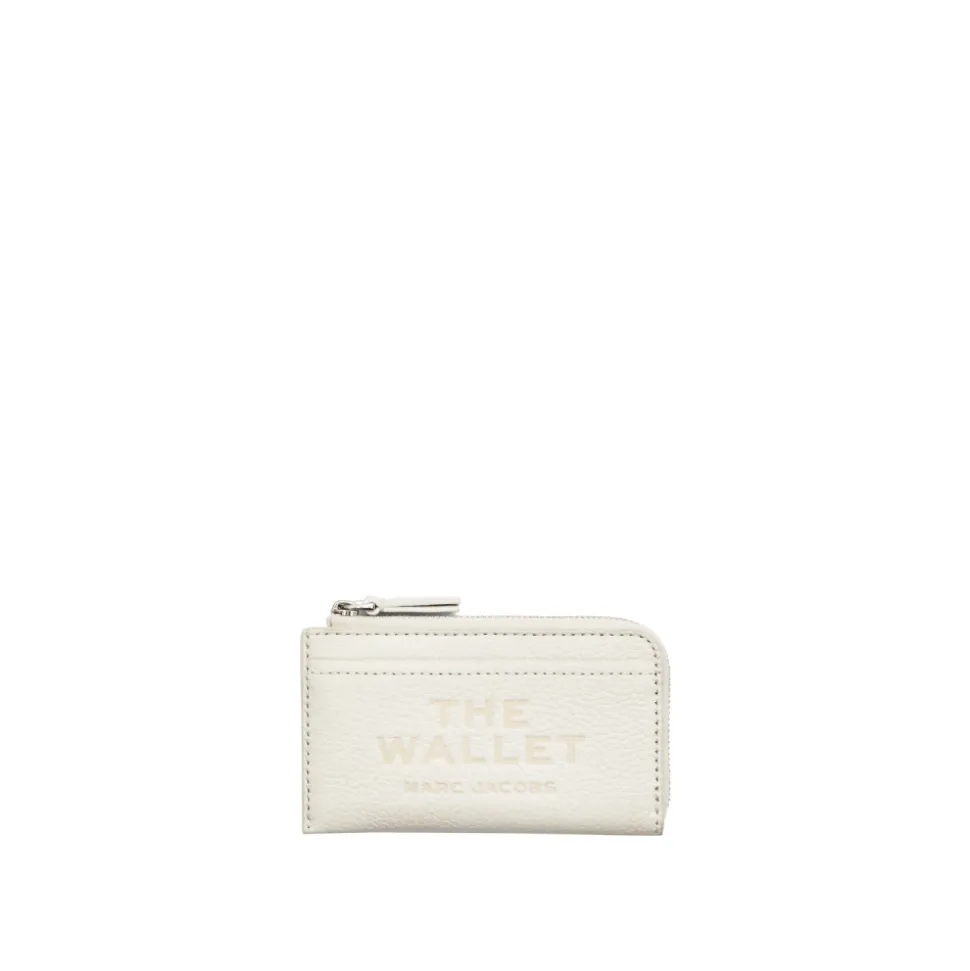 Portefeuille compact en cuir zippé