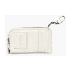 Portefeuille compact en cuir zippé
