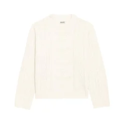 Pull col rond en pointelle