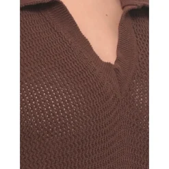 Pull en coton à col en V