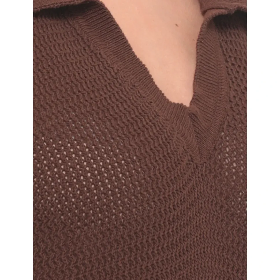 Pull en coton à col en V
